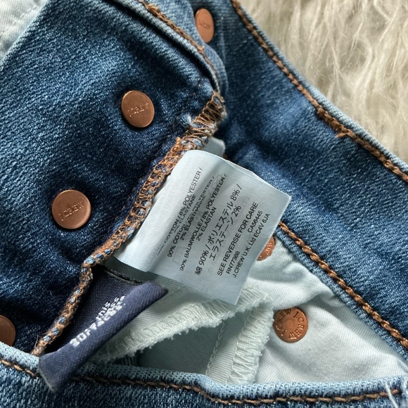 J CREW Vintage‎ Straight Buttons Fly Raw Hem Jeans - Picture 4 of 5